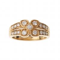 200-YELLOW GOLD RING WITH DIAMONDS.