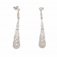 73-ART NOUVEAU STYLE LONG EARRINGS.