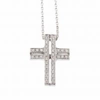 136-CRUZ DE DIAMANTES CON CADENA.
