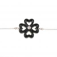 159-PULSERA TRÉBOL DE CUATRO CORAZONES.