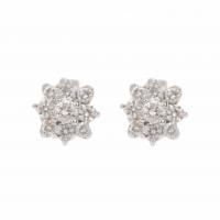 134-ROSETTE EARRINGS.