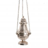 31-VALENCIAN SILVER CENSER, 18TH CENTURY.