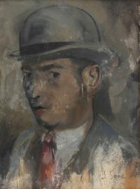 926-JOAN SERRA MELGOSA (1899-1970) "SELF-PORTRAIT".