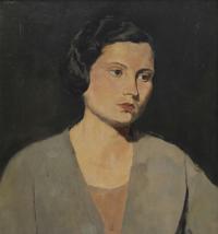 922-ALFREDO SISQUELLA ORIOL (1900-1964). "BUST DE DONA (PORTRAIT OF ANTÒNIA, THE ARTIST'S WIFE)", 1929.