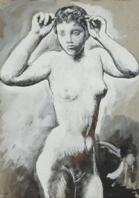 600-JOAN REBULL (1899-1981). "DESNUDO FEMENINO", 1932.
