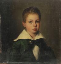 839-ATTRIBUTED TO AUSTRIAN OR DANISH SCHOOL, 19TH CENTURY. "CHILD PORTRAIT".