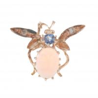 126-BEE-SHAPED PENDANT WITH OPAL.