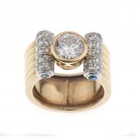 145-SORTIJA DIAMANTES MODELO CARTIER.