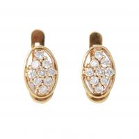 188-YELLOW GOLD AND DIAMONDS EARRINGS.