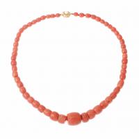 216-CORAL BEADS NECKLACE.