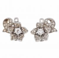 44-FLOWER BOW EARRINGS.