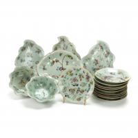 216-CHINESE CELADON PORCELAIN SET, QING DYNASTY, 19TH CENTURY.