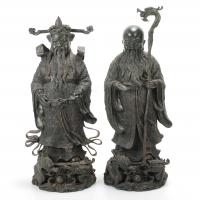 235-CHINESE SCHOOL, QING DYNASTY, LATE 19TH-EARLY 20TH CENTURY. TWO SCULPTURES.