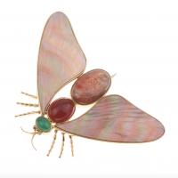 100-GOLD BUTTERFLY BROOCH