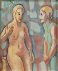 649-PERE GASTÓ (1908-1997). "FIGURES", 1971.