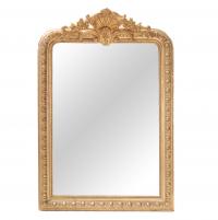 465-LARGE TRANSITION STYLE WALL MIRROR, EARLY 20TH CENTURY. 