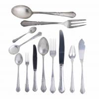 13-SPANISH SILVER CUTLERY, MID 20TH CENTURY.