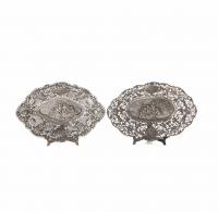 28-TWO GERMAN SILVER CENTREPIECES, LATE 19TH C. - EARLY 20TH C.