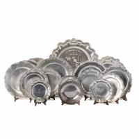 9-SIXTEEN PERUVIAN SILVER DISHES, SECOND HALF OF THE 20TH CENTURY.