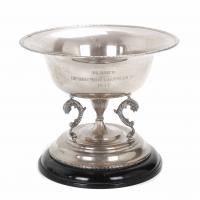 5-TROFEO DEL CLÁSICO HIPÓDROMO DE LAS AMÉRICAS 1947 AL CABALLO ARETINO EN PLATA PERUANA.