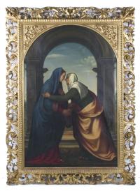 838-LUIGI ALDANA (19TH CENTURY).  "THE VISITATION".