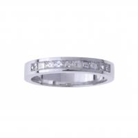 3-WHITE GOLD AND DIAMONDS ETERNITY RING.