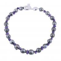 271-TAHITI PEARLS AND AMETHYSTS NECKLACE.