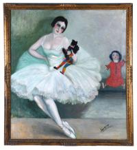 800-SANTIAGO CÉSAR DE SALVADOR DE SOLÁ, "YAGO CÉSAR" (1890-1975). "LA BAILARINA DE LAS MUÑECAS", 1924.