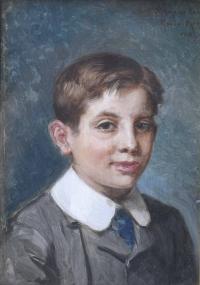 839-RICARDO DE MADRAZO Y GARRETA (1852-1917). "RETRATO DEL HIJO DE AMPARO EULATE", 1908.