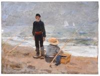 812-FRANCISCO MIRALLES Y GALUP (1848-1901). "PESCADORES".