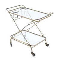 313-FRENCH MAISON BAGUÈS STYLE SERVING TROLLEY, 60'S-70'S.