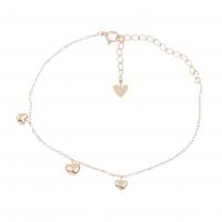 164-YELLOW GOLD BRACELET WITH HEARTS.