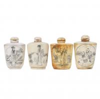213-FOUR CHINESE SNUFF BOTTLES, EARLY DECADES 20TH CENTURY.
