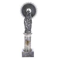 7-VIRGEN DEL PILAR ESPAÑOLA EN PLATA, SIGLO XX.