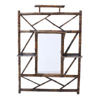 282-BOOKCASE WITH MIRROR, FIRST HALF OF THE 20TH CENTURY.