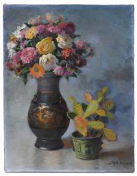 772-ANTONI UTRILLO VIADERA (1867-1944). "FLOWERS AND CACTI".
