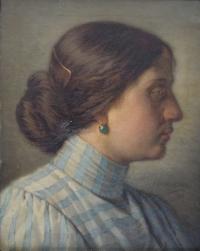 783-EUGENIO GIMENO REGNIER (1848-1920). "FEMALE PORTRAIT IN PROFILE, 1908.