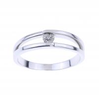 9-WHITE GOLD RING WITH DIAMONDS.