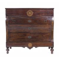 507-ELIZABETHAN CHEST OF DRAWERS-WRITING DESK, THIRD QUARTER OF THE 19TH CENTURY.