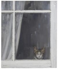 590-LLUÍS GALLART Y GARCIA (1922-1985). "CAT AT THE WINDOW".