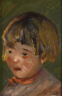 644-JOAQUIM MIR I TRINXET (1873-1940). "PORTRAIT OF A GIRL".