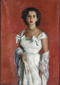 660-FREDERIC LLOVERAS HERRERA (1912-1983). "RETRATO FEMENINO", 1950. 