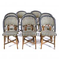 292-CASA GATTI. SET OF EIGHT FRENCH CHAIRS, MID 20TH CENTURY.