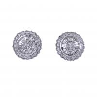 140-WHITE GOLD EARRINGS WITH DIAMONDS.