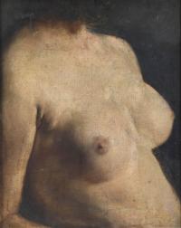648-ATTRIBUTED TO JOSÉ PINAZO MARTÍNEZ (1879-1933). "NAKED WOMAN'S TORSO".
