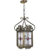 493-ART NOUVEAU LANTERN-CEILING LAMP, EARLY DECADES 20TH CENTURY.