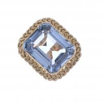 49-YELLOW GOLD RING WITH TOPAZ.