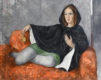 697-PERE PRUNA OCERANS (1904-1977). "GIRL ON A SOFA", 1969.