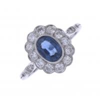 80-PLATINUM ROSETTE RING.