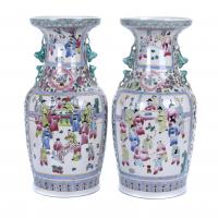 243-PAIR OF CHINESE VASES, MID 20TH CENTURY.